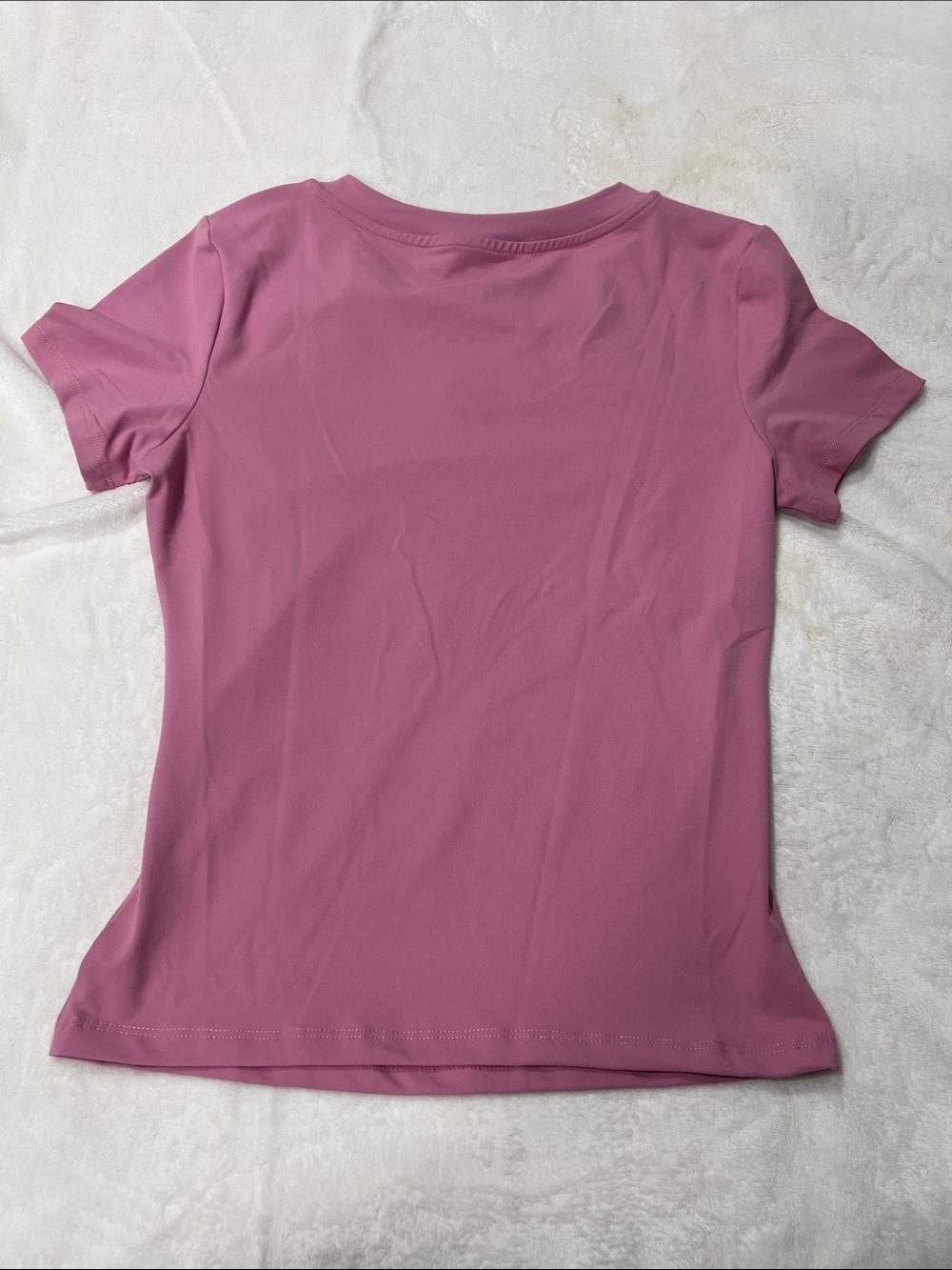 Trendy Queen Women's Pink V-Neck Short Sleeve Top - Picture 3 of 7